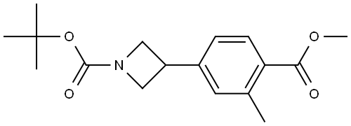 Methyl 4-(1-Boc-azetidin-3-yl)-2-methylbenzoate Structure