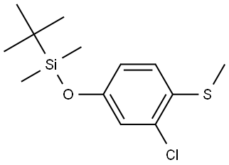 tert-butyl(3-chloro-4-(methylthio)phenoxy)dimethylsilane Structure