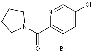 (3-bromo-5-chloropyridin-2-yl)(pyrrolidin-1-yl)methanone Structure