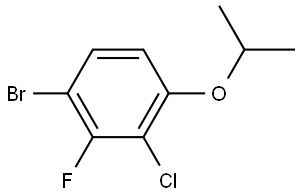 1-bromo-3-chloro-2-fluoro-4-isopropoxybenzene 구조식 이미지