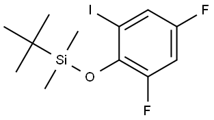 tert-butyl(2,4-difluoro-6-iodophenoxy)dimethylsilane Structure