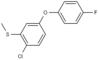 (2-chloro-5-(4-fluorophenoxy)phenyl)(methyl)sulfane Structure