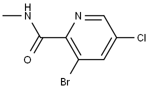 3-bromo-5-chloro-N-methylpicolinamide Structure