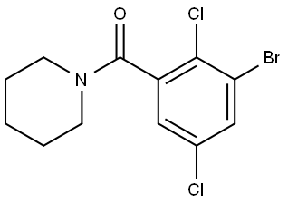 (3-bromo-2,5-dichlorophenyl)(piperidin-1-yl)methanone 구조식 이미지