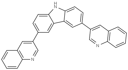 9H-Carbazole, 3,6-di-3-quinolinyl- Structure