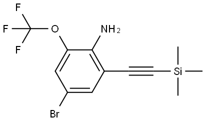 4-Bromo-2-(trifluoromethoxy)-6-((trimethylsilyl)ethynyl)aniline Structure