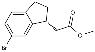 methyl 2-[(1R)-6-bromoindan-1-yl]acetate Structure