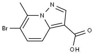 Pyrazolo[1,5-a]pyridine-3-carboxylic acid, 6-bromo-7-methyl- Structure