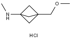 3-(Methoxymethyl)-N-methylbicyclo[1.1.1]pentan-1-amine Hydrochloride Structure