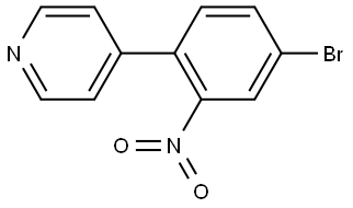 4-(4-bromo-2-nitrophenyl)pyridine Structure