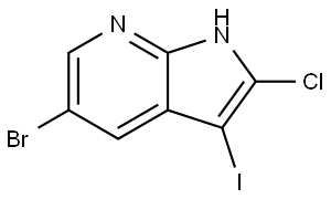 5-Bromo-2-chloro-3-iodo-1H-pyrrolo[2,3-b]pyridine Structure