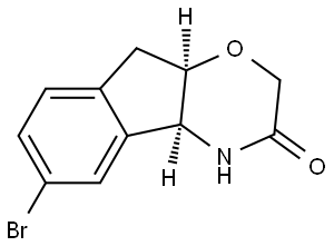 (4aS,9aR)-6-bromo-4,4a,9,9a-tetrahydroindeno[2,1-b][1,4]oxazin-3-one Structure