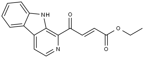 2-Butenoic acid, 4-oxo-4-(9H-pyrido[3,4-b]indol-1-yl)-, ethyl ester, (2E)- Structure