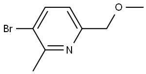 3-Bromo-6-(methoxymethyl)-2-methylpyridine Structure