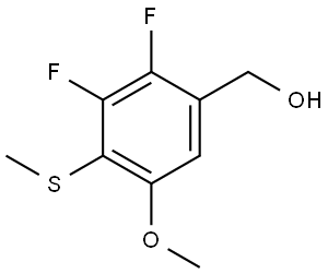 (2,3-Difluoro-5-methoxy-4-(methylthio)phenyl)methanol Structure