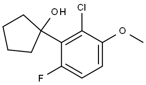 1-(2-Chloro-6-fluoro-3-methoxyphenyl)cyclopentanol 구조식 이미지