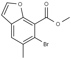 methyl 6-bromo-5-methyl-1-benzofuran-7-carboxylate 구조식 이미지