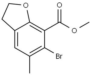 methyl 6-bromo-5-methyl-2,3-dihydro-1-benzofuran-7-carboxylate 구조식 이미지