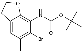 tert-butyl N-(6-bromo-5-methyl-2,3-dihydro-1-benzofuran-7-yl)carbamate 구조식 이미지