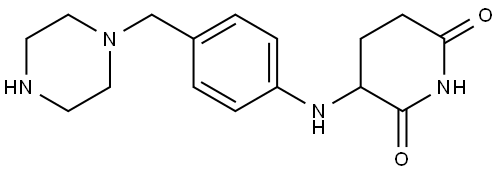 3-[4-(piperazin-1-ylmethyl)anilino]piperidine-2,6-dione Structure