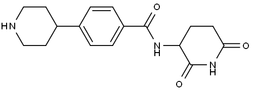 N-(2,6-dioxo-3-piperidyl)-4-(4-piperidyl)benzamide Structure