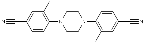 4,4'-(piperazine-1,4-diyl)bis(3-methylbenzonitrile) Structure