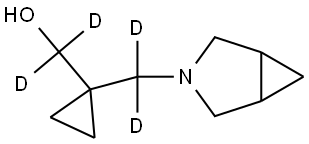 1-[3-azabicyclo[3.1.0]hexan-3-yl(dideuterio)methyl]cyclopropyl]-dideuterio-methanol 구조식 이미지