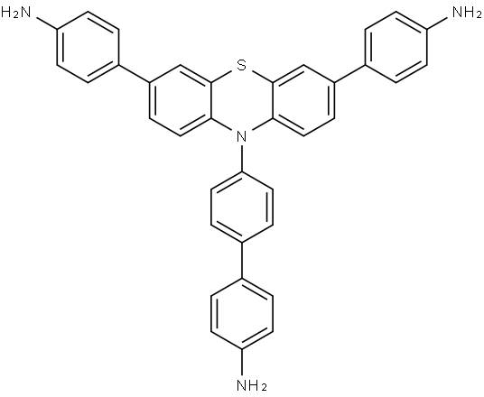 4,4'-(10-(4'-amino-[1,1'-biphenyl]-4-yl)-10H-phenothiazine-3,7-diyl)dianiline 구조식 이미지