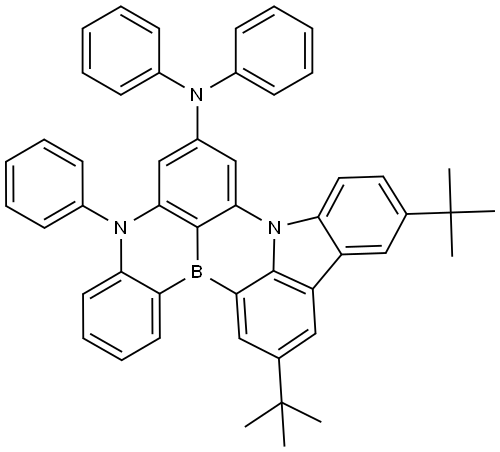 11,14-ditert-butyl-N,N,5-triphenyl-5H-5,8b-diaza-15b-borobenzo[a]naphthalene[1,2,3]acetylanthracen-7-amine Structure