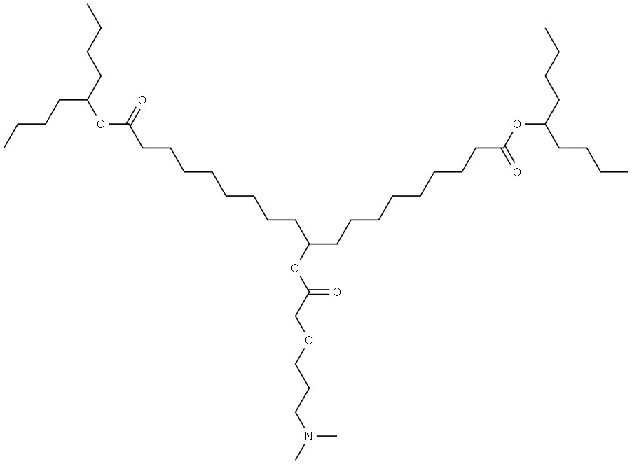 di(nonan-5-yl) 10-(2-(3-(dimethylamino)propoxy)acetoxy)nonadecanedioate Structure