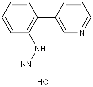 Pyridine, 3-(2-hydrazinylphenyl)-, hydrochloride (1:1) Structure