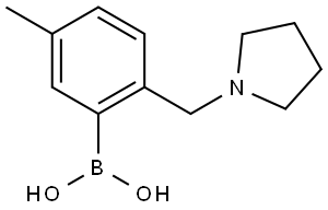 (5-methyl-2-(pyrrolidin-1-ylmethyl)phenyl)boronic acid Structure