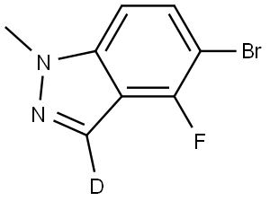 5-Bromo-4-fluoro-1-methyl-1H-indazole-d1 Structure