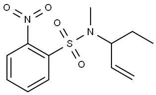 N-methyl-2-nitro-N-(pent-1-en-3-yl)benzenesulfonamide Structure