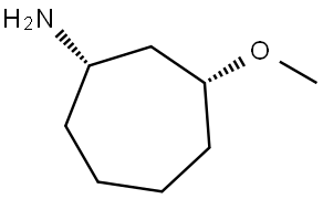 Cycloheptanamine, 3-methoxy-, (1R,3S)-rel- Structure