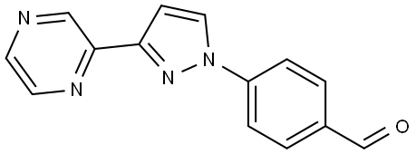 4-(3-(pyrazin-2-yl)-1H-pyrazol-1-yl)benzaldehyde Structure