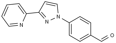 Benzaldehyde, 4-[3-(2-pyridinyl)-1H-pyrazol-1-yl]- Structure