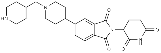 2-(2,6-dioxopiperidin-3-yl)-5-(1-(piperidin-4-ylmethyl)piperidin-4-yl)isoindoline-1,3-dione Structure