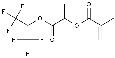 1-((1,1,1,3,3,3-hexafluoropropane-2-yl)oxy)-1-oxypropane-2-methacrylate Structure