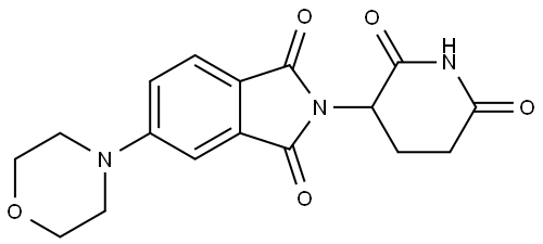 2-(2,6-dioxopiperidin-3-yl)-5-morpholinoisoindoline-1,3-dione 구조식 이미지