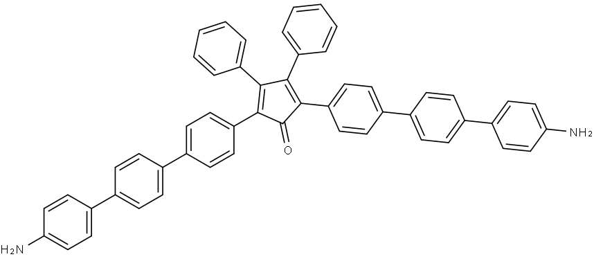 2,5-bis(4''-amino-[1,1':4',1''-terphenyl]-4-yl)-3,4-diphenylcyclopenta-2,4-dien-1-one Structure