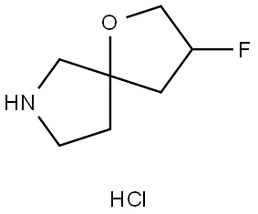 3-Fluoro-1-oxa-7-azaspiro[4.4]nonane Hydrochloride Structure