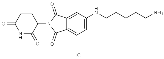 Pomalidomide-5-C5-NH2 hydrochloride Structure