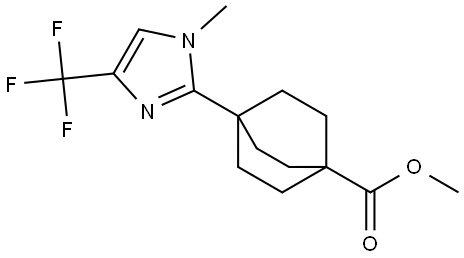 Bicyclo[2.2.2]octane-1-carboxylic acid, 4-[1-methyl-4-(trifluoromethyl)-1H-imidazol-2-yl]-, methyl ester Structure