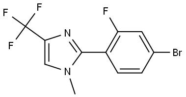 1H-Imidazole, 2-(4-bromo-2-fluorophenyl)-1-methyl-4-(trifluoromethyl)- Structure