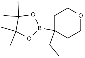 2-(4-ethyloxan-4-yl)-4,4,5,5-tetramethyl-1,3,2-dioxaborolane Structure