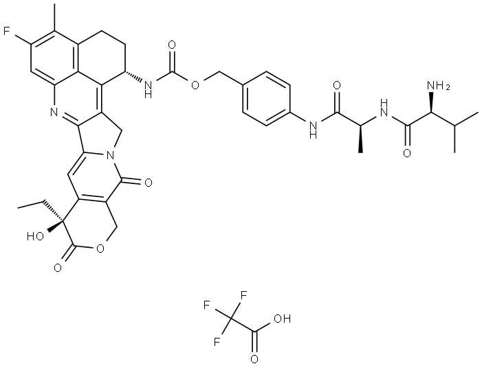 Val-Ala-PABC-Exatecan trifluoroacetate Structure