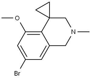 Spiro[cyclopropane-1,4′(1′H)-isoquinoline], 7′-bromo-2′,3′-dihydro-5′-methoxy-2′-methyl- Structure