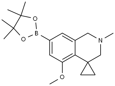 Spiro[cyclopropane-1,4′(1′H)-isoquinoline], 2′,3′-dihydro-5′-methoxy-2′-methyl-7′-(4,4,5,5-tetramethyl-1,3,2-dioxaborolan-2-yl)- Structure