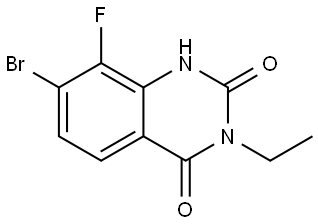 2,4(1H,3H)-Quinazolinedione, 7-bromo-3-ethyl-8-fluoro- Structure